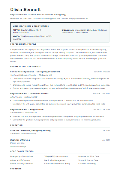 Mining, Engineering & Construction resume template preview