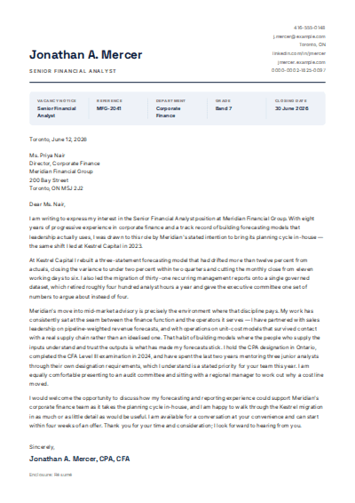 EU Institutions, Government & NGO cover letter preview