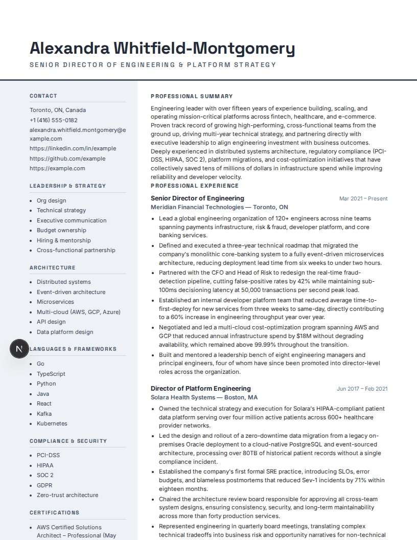 Modern Professional resume template