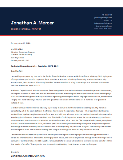 American Corporate Achievement cover letter preview