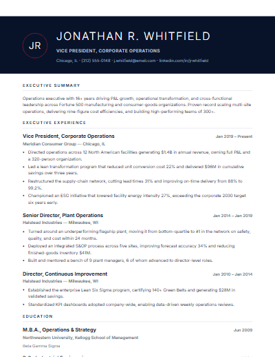Executive Luxury Edition resume template preview