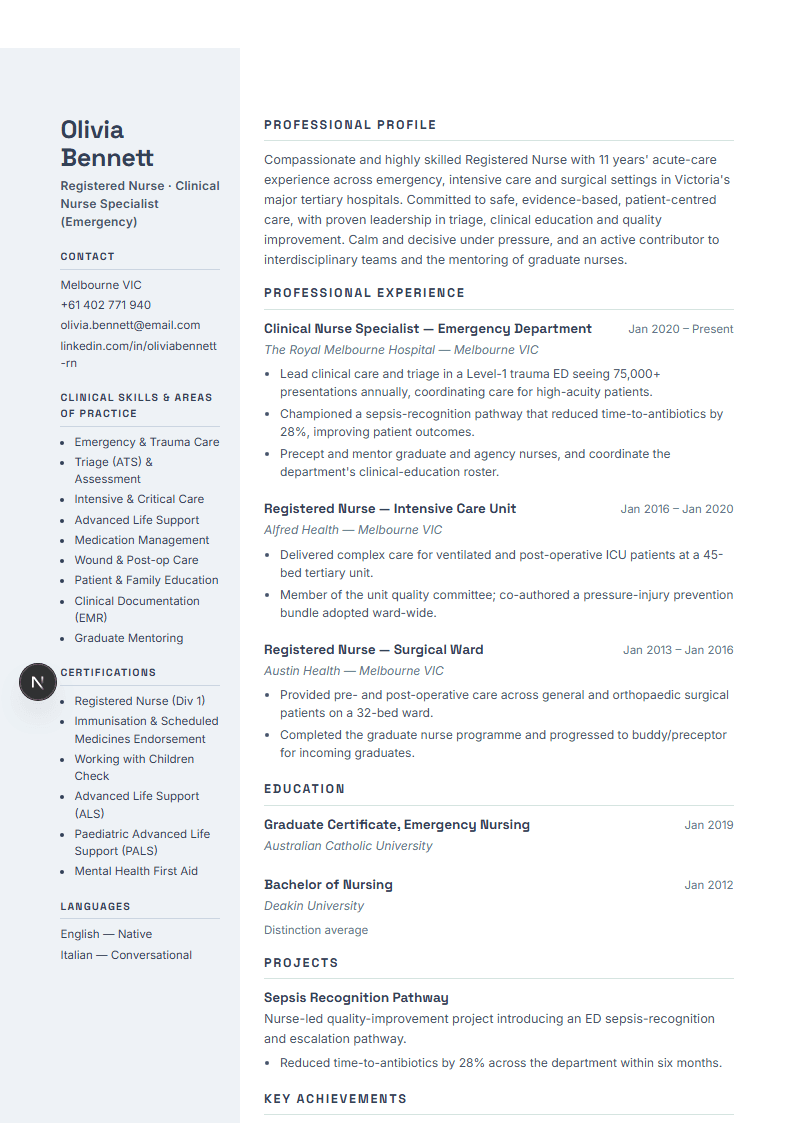 Corporate Professional full resume preview