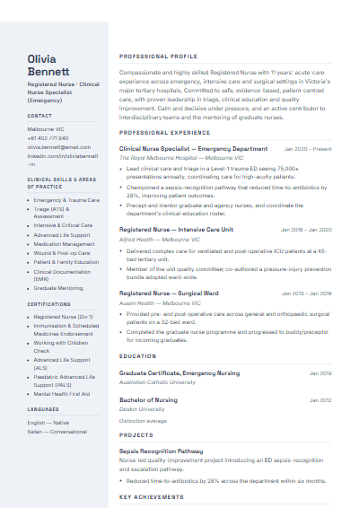 Corporate Professional resume template preview