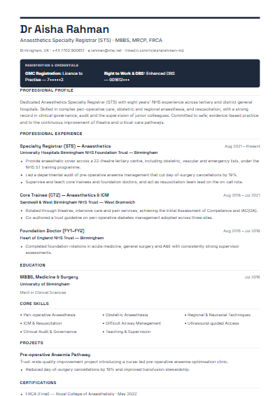 Corporate Professional resume template preview